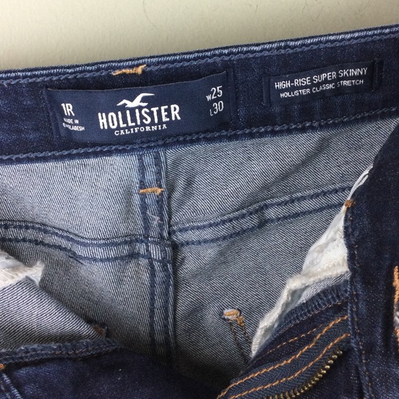 Hollister High Rise Super Skinny Stretch Distressed Jeans Size 1 - Picture 8 of 10